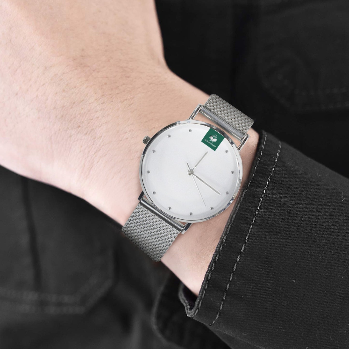 QuranChain® Stainless Steel Custom Men’s Watch – Business & Leisure Edition